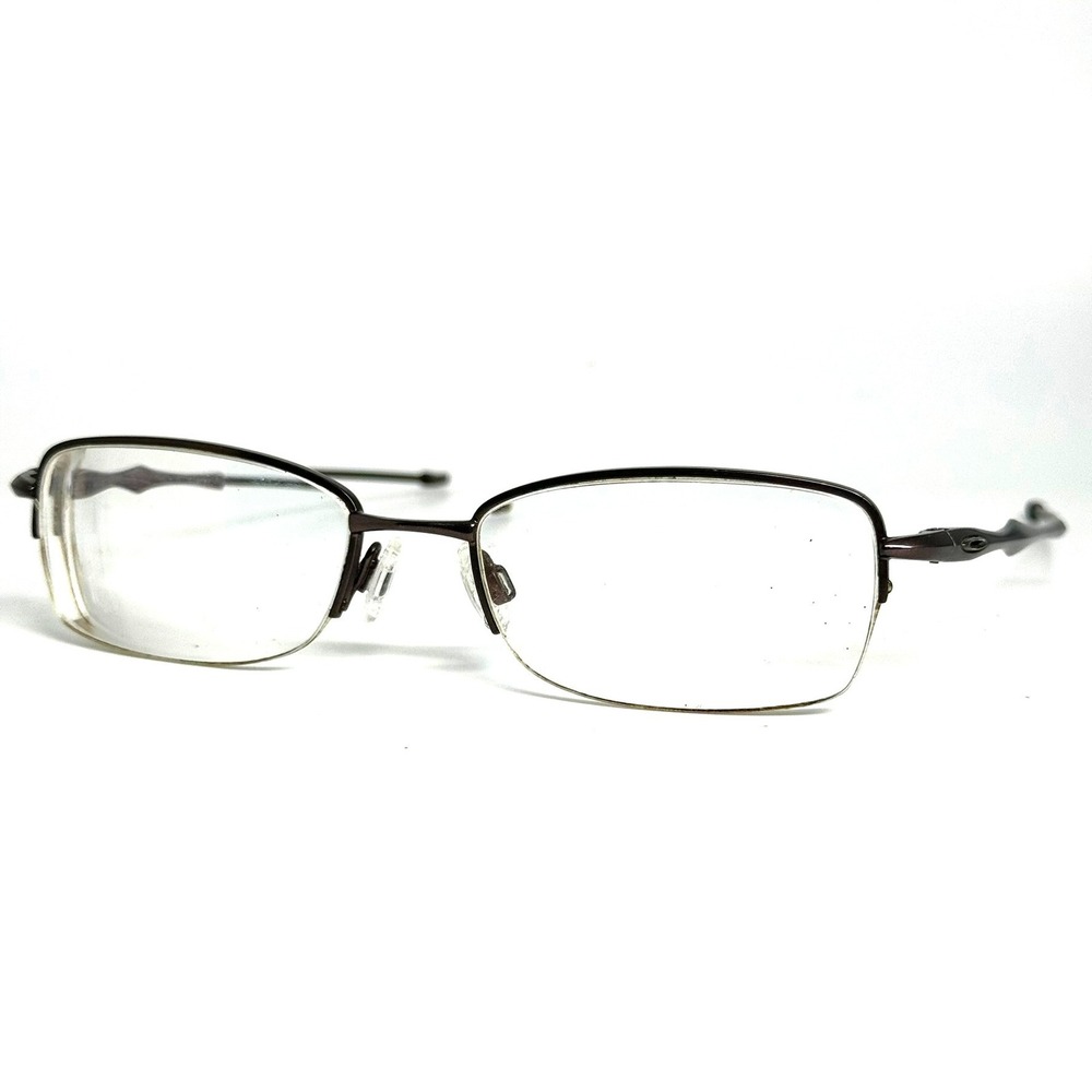 Oakley Sculpt 4.0 Pewter Semi Rimless Eyeglasses Frames 52-18-142 Metal Mens